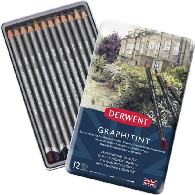 Derwent Graphitint Pencil Tin 12 Ct