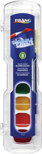 Prang Washable Watercolors 8-Color With Brush