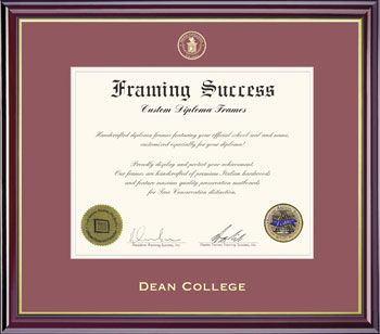 Dean College 8.5'' x 11'' Windsor Diploma Frame