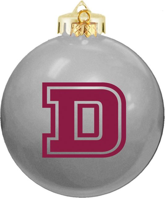 Dean College Bulldogs Round Shatterproof Ornament