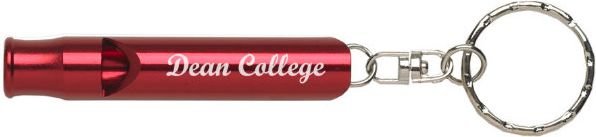 Dean College Whistle Keychain