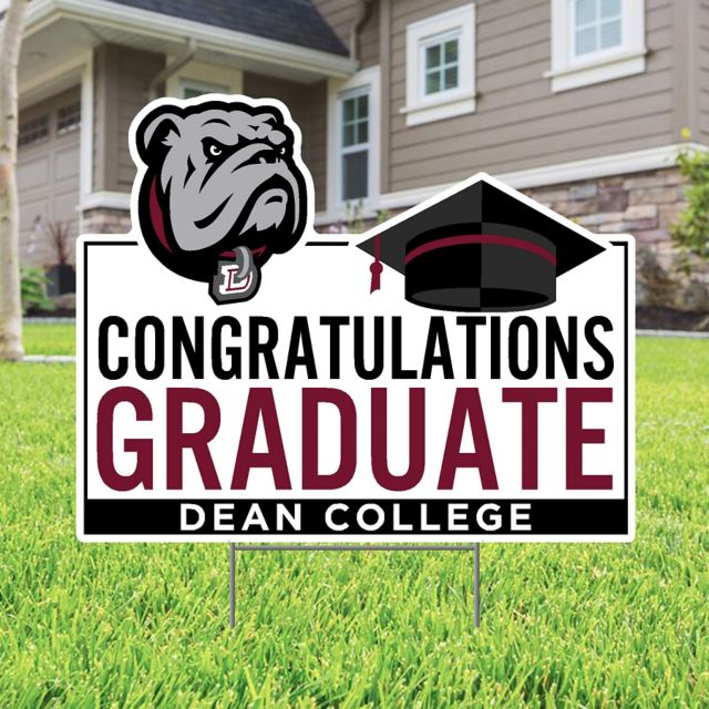 Dean College Grad Lawn Sign