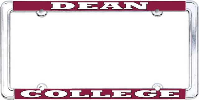 Dean College Thin Dome License Plate Frame