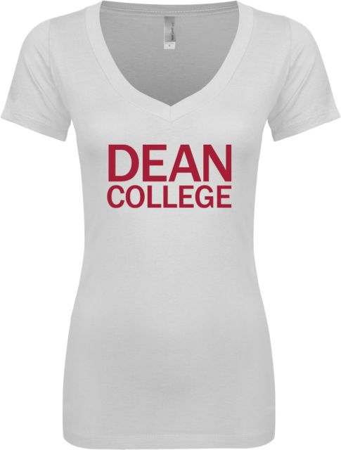 Dean College Next Level Womens Ideal V Tee Primary Mark - ONLINE ONLY