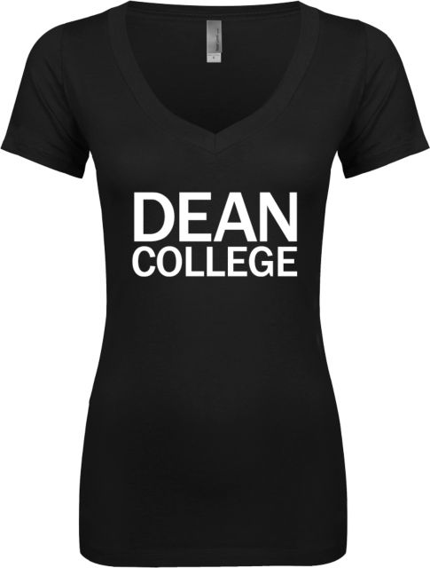 Dean College Next Level Womens Ideal V Tee Primary Mark - ONLINE ONLY