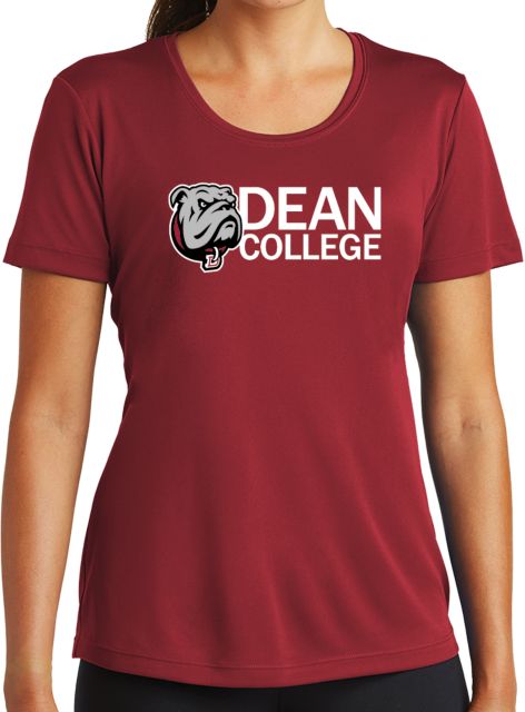 Dean College Womens Performance Short Sleeve Tee Dean College w/ Bulldog Head - ONLINE ONLY