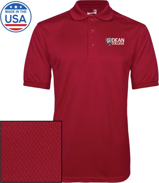 Dean College Dry Mesh Polo Dean College w/ Bulldog Head - ONLINE ONLY