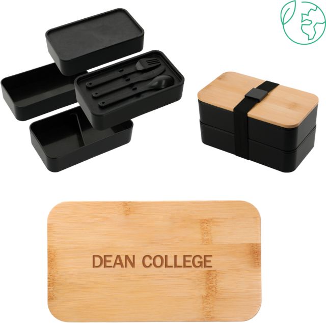 Dean College Stackable Bamboo Fiber Bento Box Dean College Flat  Engraved - ONLINE ONLY