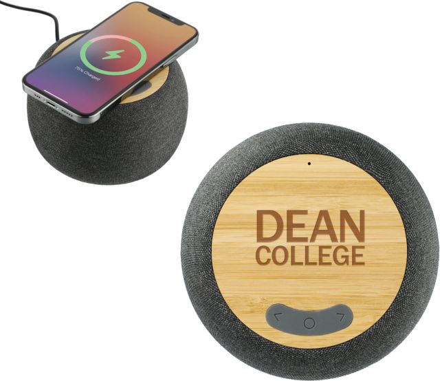 Dean College Garm Fabric & Bamboo Speaker with Wireless Charging Primary Mark  Engraved - ONLINE ONLY