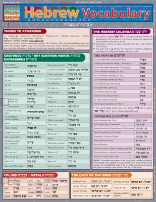 HEBREW VOCABULAR
