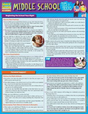 MIDDLE SCHOOL TIPS & TRICKS