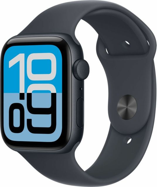 Apple Watch SE 3 GPS 44mm Midnight Aluminum Case with Midnight Sport Band - S/M